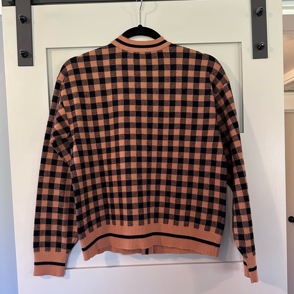 Marked Camel/Black Check Button Up Cardigan - Picture 4 of 5